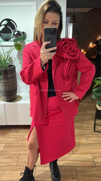 BY O LA LA...! MARYNARKA ŻAKIET RÓŻE MAGENTA