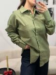LA MILLA OVERSIZOWA KOSZULA MINIMALIST ZIELONA - 2