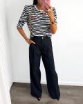 LA MILLA BLUZKA BASIC W PASKI PARIS BIEL/CZERŃ - 4
