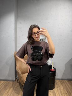 ROYAL CLUB T-SHIRT MIŚ CZEKOLADA