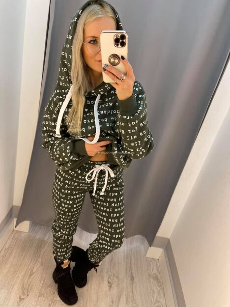 BY O LA LA ! KOMPLET DRESOWY LITERKI ZIELONY