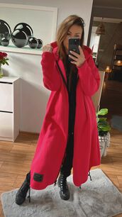 BY O LA LA...! KARDIGAN DRESOWY MAGENTA