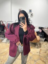 SEMPRE MARYNARKA ZE ŚCIĄGACZEM NA RĘKAWACH BORDO