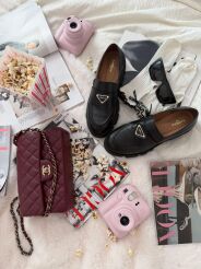 LA MILLA BUTY LOAFERSY LOGO CZARNE