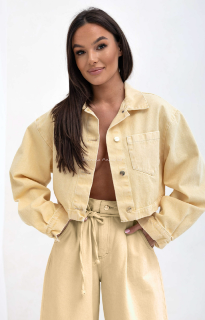 SEMPRE KOSZULA KATANA JEANS NICOLE ŻÓŁTA