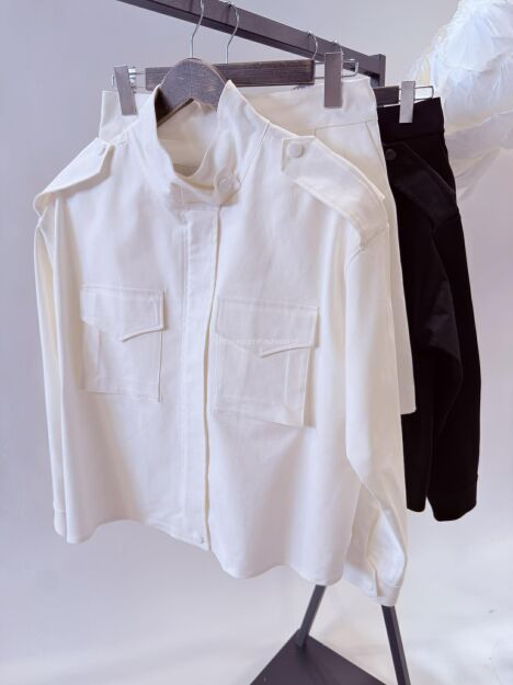 BY O LA LA...! KOMPLET DRELICHOWY KURTKA + SPÓDNICO-SPODENKI CZARNY