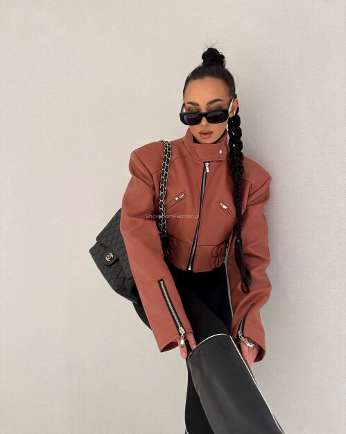 LA MILLA KURTKA RAMONESKA ECO SKÓRA FRIDA RUDA