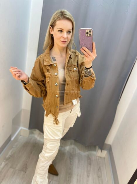 BY O LA LA! KATANA KURTKA JEANS CAMEL