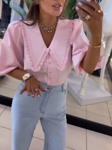 EMO ELEGANCKA KOSZULA PRIMA RÓŻ