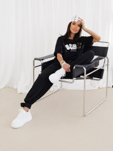 BY O LA LA! BLUZKA T-SHIRT SOHO CZARNY