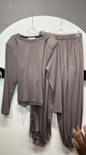ROYAL CLUB KOMPLET LONGSLEEVE + SPODNIE SINDBAD LUNA GRAFITOWA SZAROŚĆ