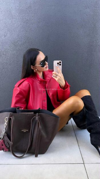 LA MILLA TOREBKA SHOPPER LICOWA BRĄZ