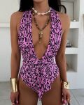 LA MILLA MONOKINI KOSTIUM KĄPIELOWY PRINT LOGO RÓŻ - 2