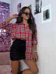 LA MILLA KOSZULA PREMIUM W KRATĘ CZERWIEŃ/CZERŃ - 2