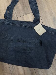 LADY DRAMA TOREBKA SHOPPER JEANS CZARNA/GRAFIT