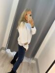 BY O LA LA! DRESOWA BLUZA Z KAMIENIAMI BIAŁA - 6