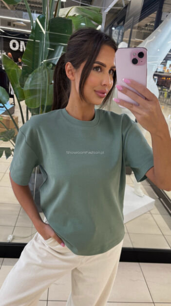 EMO BLUZKA T-SHIRT BASIC OLIWKA