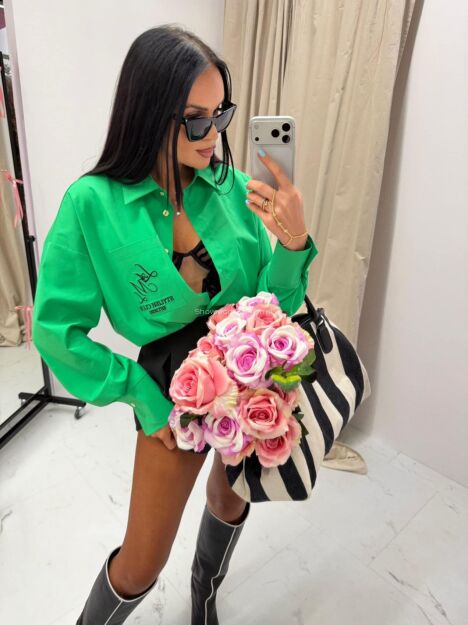 LA MILLA KOSZULA OVERSIZE STYLISH CLUB ZIELONA