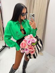 LA MILLA KOSZULA OVERSIZE STYLISH CLUB ZIELONA