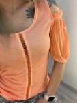 BY O LA LA...! BLUZKA ODKRYTE RAMIONA POMARAŃCZ - 4