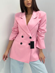 EMO MARYNARKA TALIOWANA DWURZĘDOWA RÓŻ