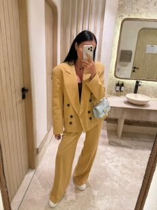 LA MILLA MARYNARKA Z SZEŚCIOMA GUZIKAMI ŻÓŁTA/BISZKOPTOWA