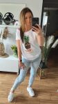 BY O LA LA! BLUZKA T-SHIRT ANANAS BIAŁA - 3