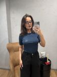 LADY DRAMA T-SHIRT CLASSIC Z LOGIEM GRANAT - 2