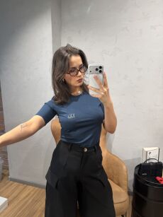 LADY DRAMA T-SHIRT CLASSIC Z LOGIEM GRANAT