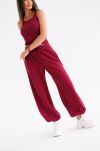BY O LA LA! DRESOWE SPODNIE NEW FASHION MERLOT (BORDO) - 3