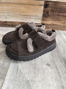 BY O LA LA! BUTY BOTKI Z FUTERKIEM ESPRESSO