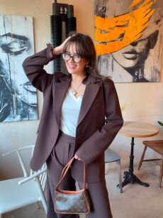 LADY DRAMA MARYNARKA BOW ESPRESSO