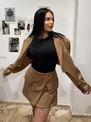 LA MILLA SPÓDNICO-SPODENKI Z KARCZKIEM KARMEL