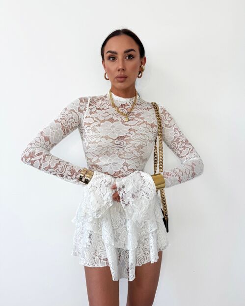 LA MILLA BLUZKA KORONKOWA LACE ŚMIETANA
