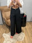 LADY DRAMA SPODNIE CARGO CZARNE - 3