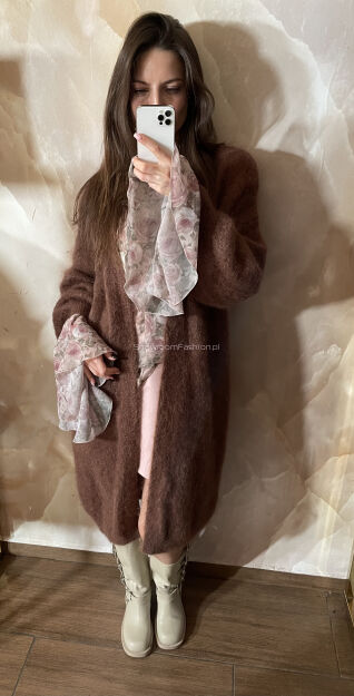SWETER KARDIGAN BABY MOHER GRACE BRĄZ