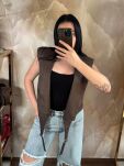 LA MILLA KAMIZELA OVERSIZE Z PASKAMI CZEKOLADA - 2