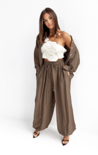 SEMPRE KOMPLET KOSZULA + SPODNIE VESPER KAWOWY