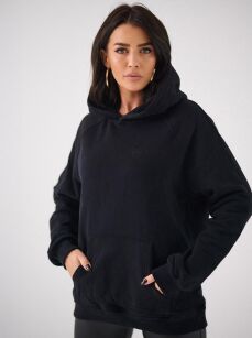 NATURAL SIDE BLUZA Z KAPTUREM BASIC LOGO CZARNA