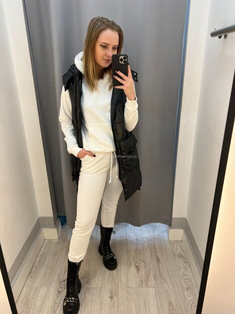 BY O LA LA...! DRES KOMPLET NAPIS ŚMIETANA