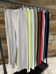 BY O LA LA ! SPODNIE DRESOWE WIDE LEG SELENA OFF WHITE