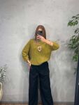 SWETER DAMSKI OVERSIZE Z BABY ALPAKĄ KAKTUS - 4