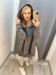 BY O LA LA! BLUZA Z PĘKNIĘCIEM POPIEL UNI - 2