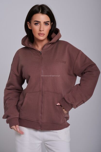 NATURAL SIDE BLUZA ROZPINANA BRĄZ