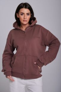 NATURAL SIDE BLUZA ROZPINANA BRĄZ