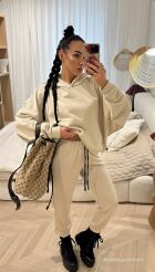 LA MILLA BLUZA OVERSIZE KANGURKA BEŻ