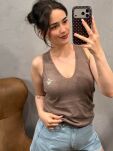 ROYAL CLUB TOP V-NECK Z LOGIEM KAKAOWY MELANŻ - 2