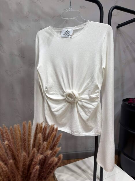 ROYAL CLUB BLUZKA LONGSLEEVE ROSSIE BIAŁA/ŚMIETANA