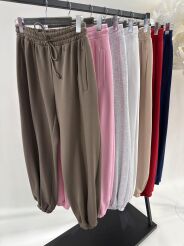 BY O LA LA! DRESOWE SPODNIE FASHION SPRING GRANAT (DENIM)