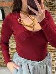 ROYAL CLUB BLUZKA LONGSLEEVE Z LOGIEM BURGUND - 3